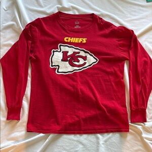 Red Long Sleeve Kansas City Chiefs Shirt